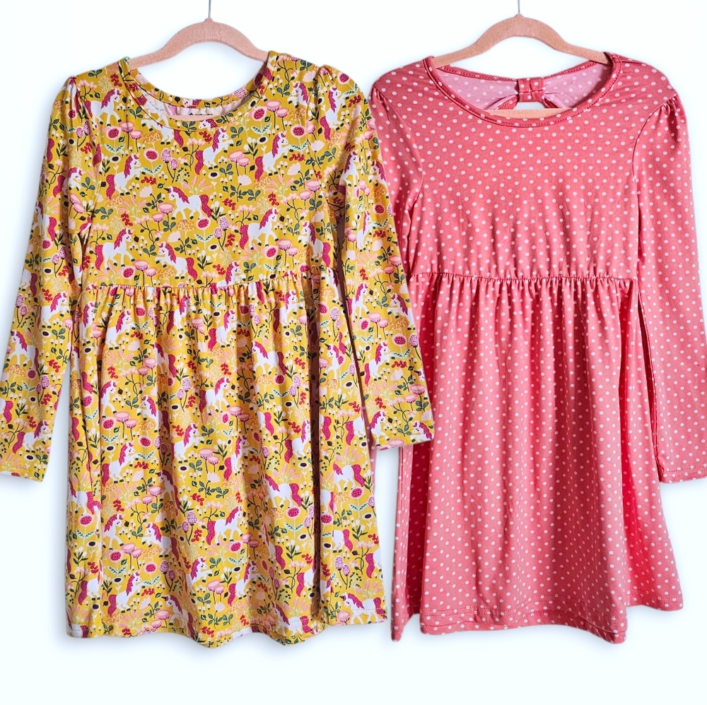 Floral & Polka Dot Long Sleeve Dresses